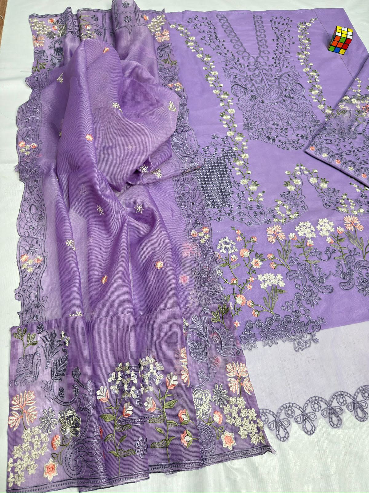 Lilac — 3-Piece Luxury Embroidered Unstitched Suit