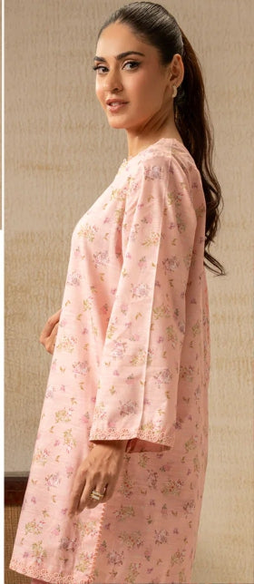 Baby Pink Floral — 3-Piece Unstitched Lawn Suit