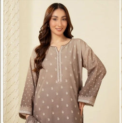 Taupe Grey — 3-Piece Digital Printed Unstitched Suit