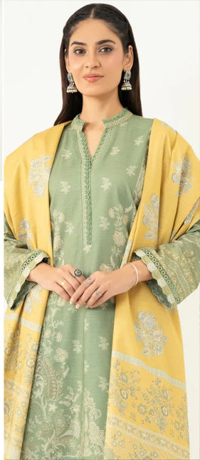 Pista Green — 3-Piece Printed Lawn Suit